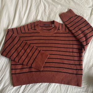 Brown and Black Striped Sweater